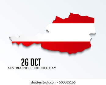 Vector illustration for independence day of Austria.