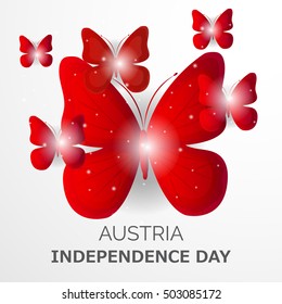 Vector illustration for independence day of Austria.