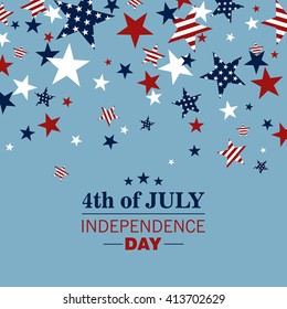 Vector Illustration of an Independence Day Background