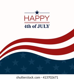 Vector Illustration of an Independence Day Background