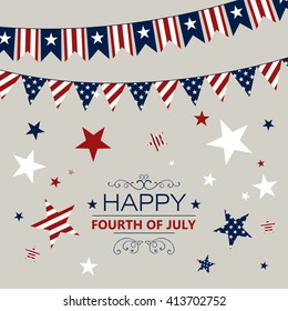 Vector Illustration of an Independence Day Background