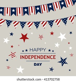 Vector Illustration of an Independence Day Background