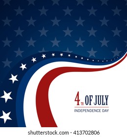 Vector Illustration of an Independence Day Background