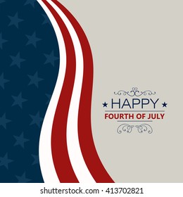 Vector Illustration of an Independence Day Background