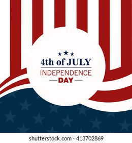 Vector Illustration of an Independence Day Background