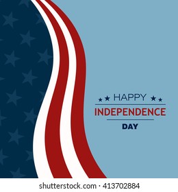 Vector Illustration of an Independence Day Background