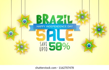 Vector Illustration Independence day of Brazil.