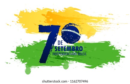 Vector Illustration Independence Day Of Brazil.