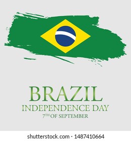 Vector illustration of Independence day in Brazil Celebration on September 7.