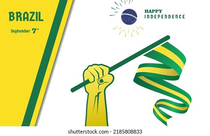 Vektor Illustration Unabhängigkeit Tag von Brasilien. Grußkartenhintergrund