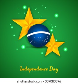 Vector Illustration Independence Day of Brazil.