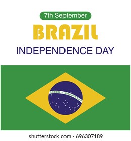 Vector Illustration Independence Day of Brazil. White Background