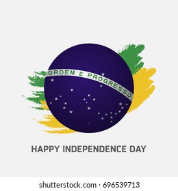 Vector Illustration Independence Day of Brazil. White Background