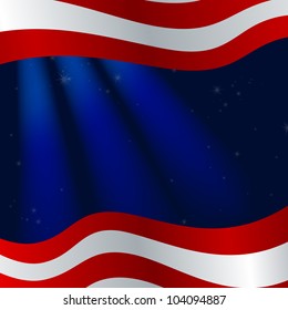 vector illustration of an independence day celebration card