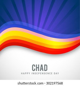Vector illustration independence day of Chad.