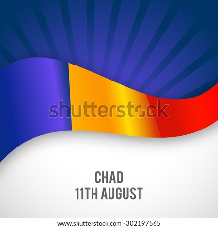 Vector illustration independence day of Chad.