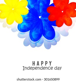 Vector illustration independence day of Colombia.