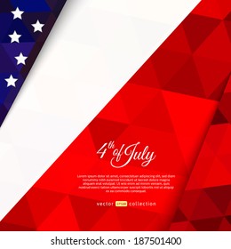 Vector Illustration of an Independence Day. Colors of USA