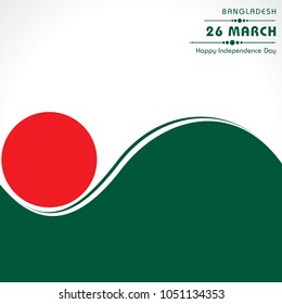 Vector illustration of Independence day concept with Bangladesh national flag pattern