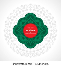 Vector illustration of Independence day concept with Bangladesh national flag pattern