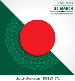 Vector illustration of Independence day concept with Bangladesh national flag pattern