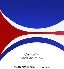 Vector Illustration independence day of Costa Rica.