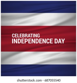 Vector Illustration independence day of Costa Rica.