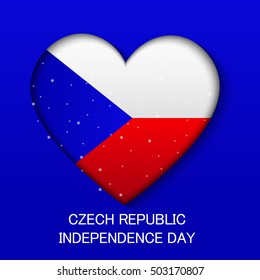 Vector illustration for Independence day of Czech republic.