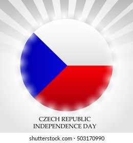 Vector illustration for Independence day of Czech republic.