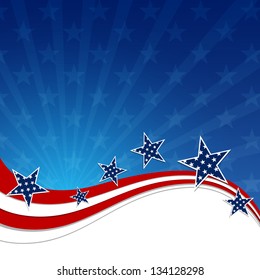 Vector Illustration of an Independence Day Design