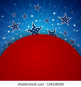 Vector Illustration of an Independence Day Design