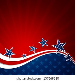 Vector Illustration of an Independence Day Design