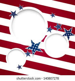 Vector Illustration of an Independence Day Design