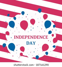 Vector Illustration of an Independence Day Design