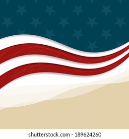 Vector Illustration of an Independence Day Design
