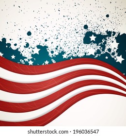 Vector Illustration of an Independence Day Design