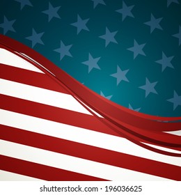 Vector Illustration of an Independence Day Design