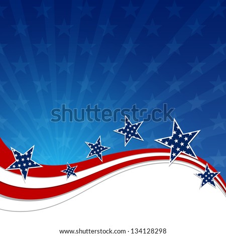 Vector Illustration of an Independence Day Design
