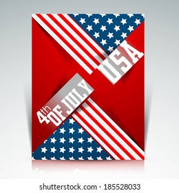Vector Illustration of an Independence Day flyer, magazine, brochure 
