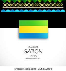 Vector Illustration Independence day of Gabon.