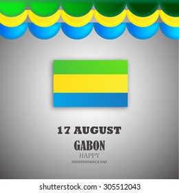 Vector Illustration Independence day of Gabon.