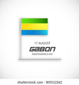 Vector Illustration Independence day of Gabon.