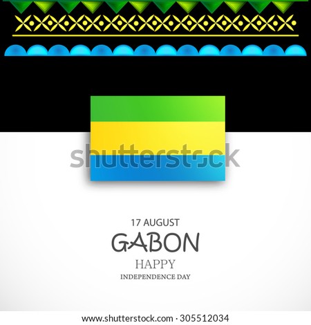 Vector Illustration Independence day of Gabon.