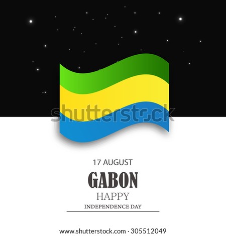 Vector Illustration Independence day of Gabon.