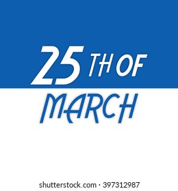 Vector illustration Independence Day of Greece .