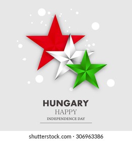 Vector Illustration Independence day of  Hungary.
