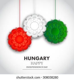 Vector Illustration Independence day of Hungary.