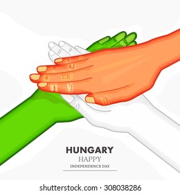 Vector Illustration Independence day of Hungary.