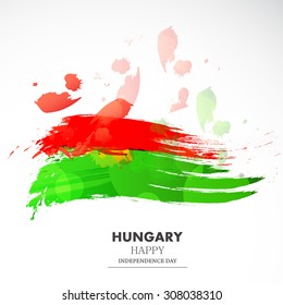 Vector Illustration Independence day of Hungary.