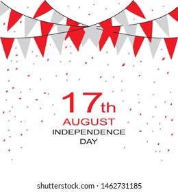 Vector illustration independence day of Indonesia
